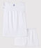 Kurzpyjama aus feiner Baumwolle in Weiß für Mädchen/Damen weiss ECUME