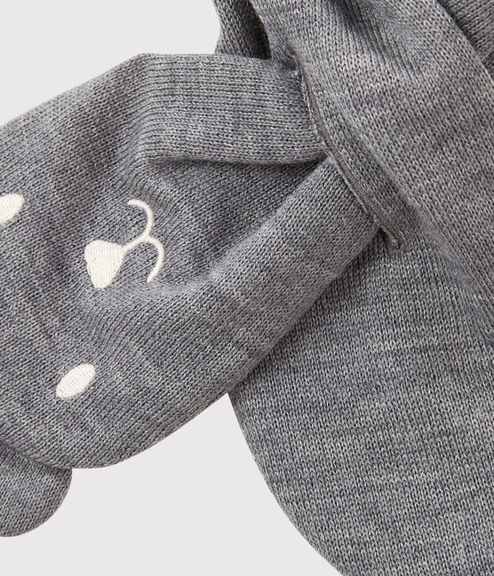 Baby-Schal mit Mikrofleecefutter grau SUBWAY CHINE