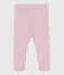 Baby-Leggings aus einfarbiger Baumwolle rosa JOLI