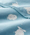 Fußloser Baby-Strampler aus Baumwolle mit Yeti-Motiv blau BRUME/ MARSHMALLOW