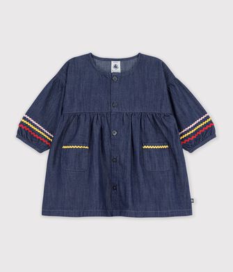 Lang&auml;rmeliges Baby-Kleid aus Denim