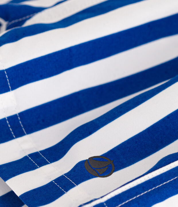 Baby-Badeshorts weiss/blau
