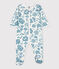 Baby-Strampler aus Doppeljersey mit Blumenmotiv weiss MARSHMALLOW/ ROVER