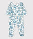 Baby-Strampler aus Doppeljersey mit Blumenmotiv