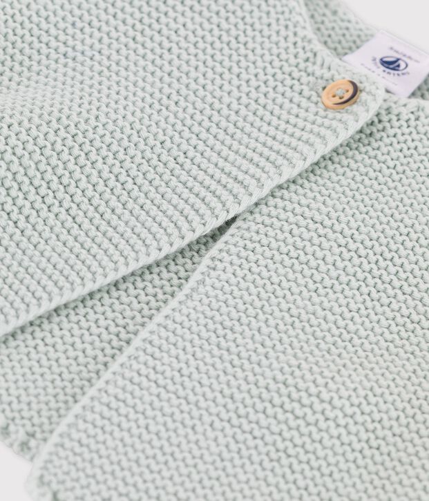 Baby-Cardigan aus Bio-Baumwollstrick gr&uuml;n