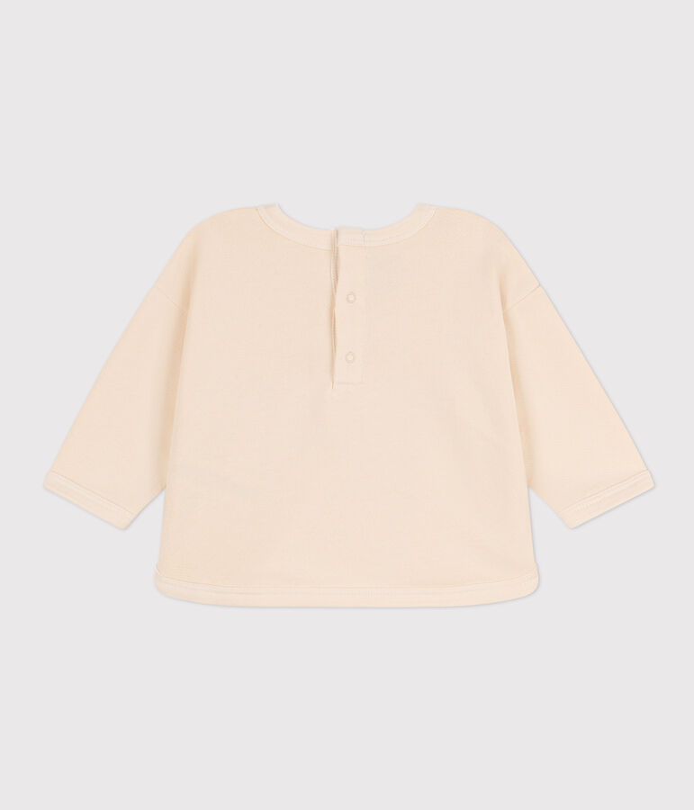 Baby-Sweatshirt aus Molton naturfarben