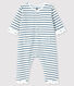 Langer Baby-Overall gestreift aus Bouclé-Frottier