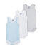 Ärmellose Baby-Jungen-Bodys im 3er-Set weiss LOT