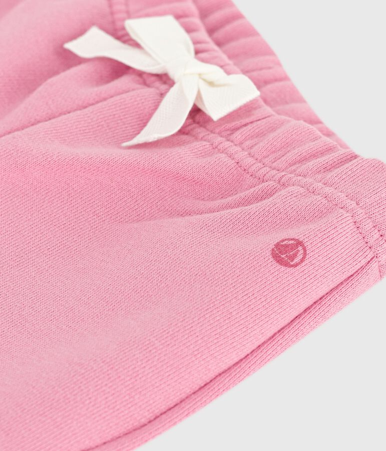 Baby-Hose aus einfarbiger Baumwolle rosa
