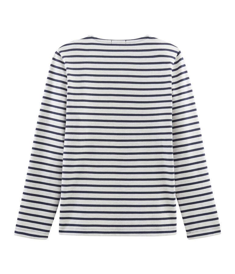 Emblematisches Streifenshirt f&uuml;r Herren grau/blau