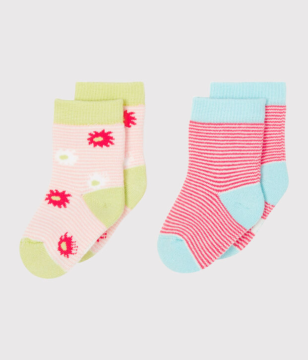 2er-Set Kindersocken f&uuml;r M&auml;dchen vielfarbig