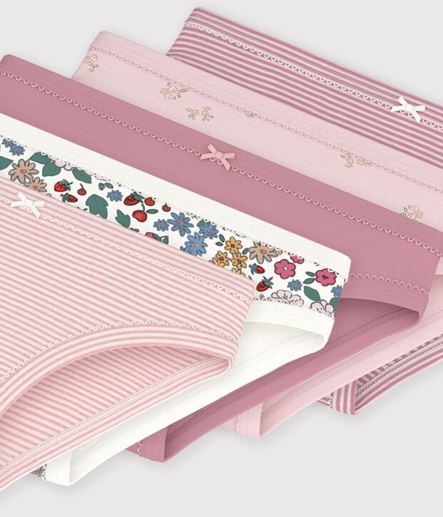 Set Kinder-Slips aus Baumwolle mit Blumenmotiv vielfarbig