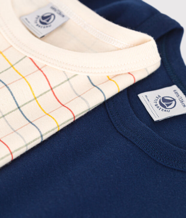 2er-Set kurz&auml;rmelige Kinder-T-Shirts aus Baumwolle vielfarbig