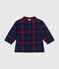 Kariertes Babyhemd aus Flanell blau SMOKING/weiss MULTICO