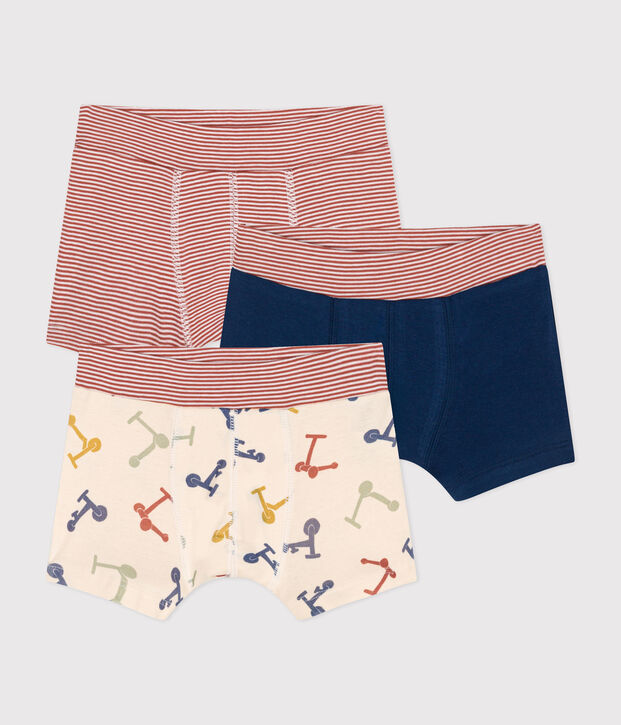 3er-Set Kinder-Boxershorts mit Rollermotiv aus Baumwolle vielfarbig