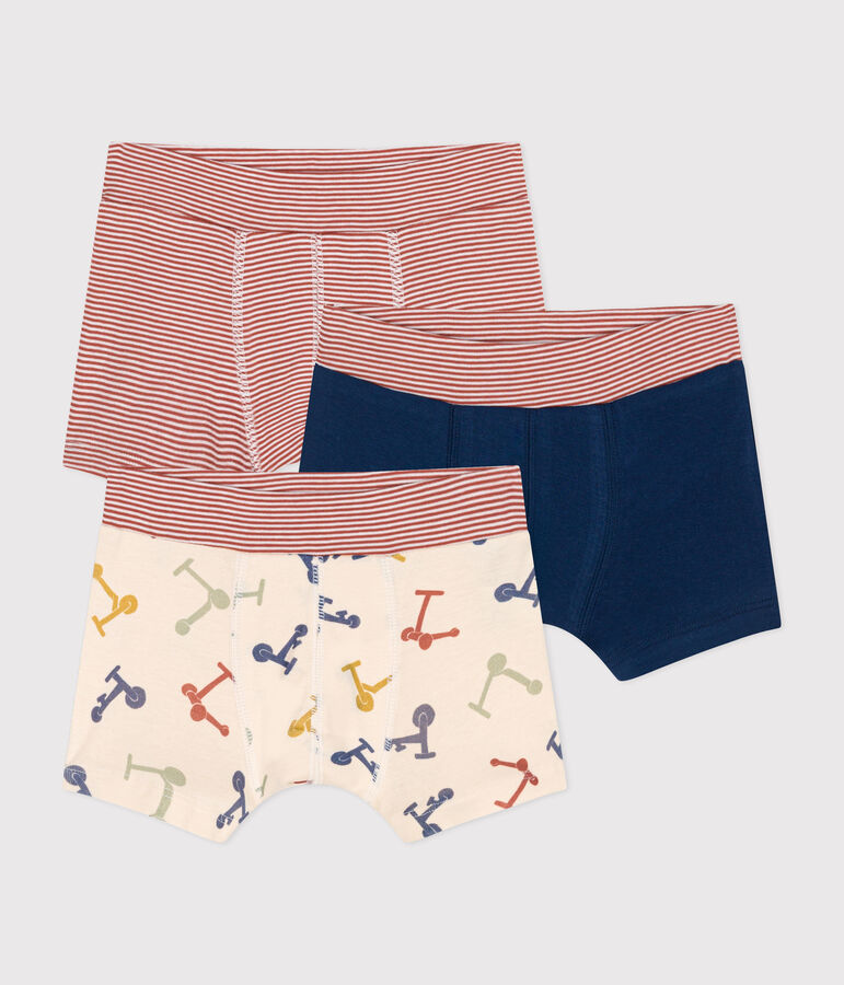 3er-Set Kinder-Boxershorts mit Rollermotiv aus Baumwolle vielfarbig