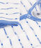 Strampler aus Baumwoll-Jacquard weiss MARSHMALLOW/blau PERSE