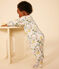 Baby-Strampler mit Blumenmuster aus Baumwolle weiss AVALANCHE/ MULTICO
