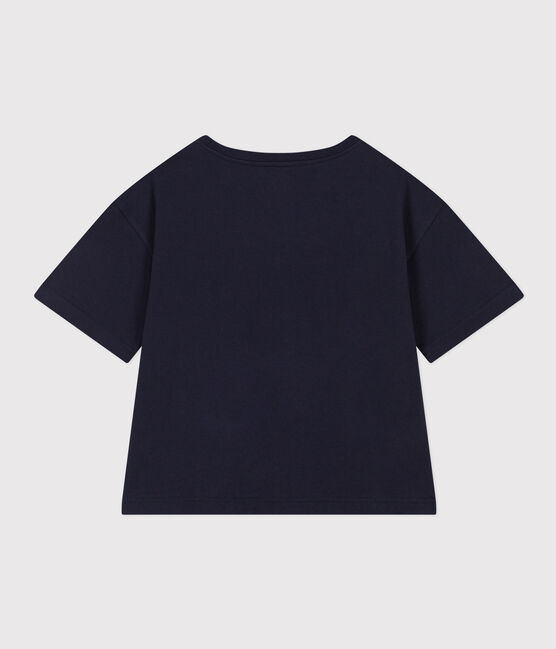 Damen-T-Shirt LE BOXY aus Baumwolle blau SMOKING