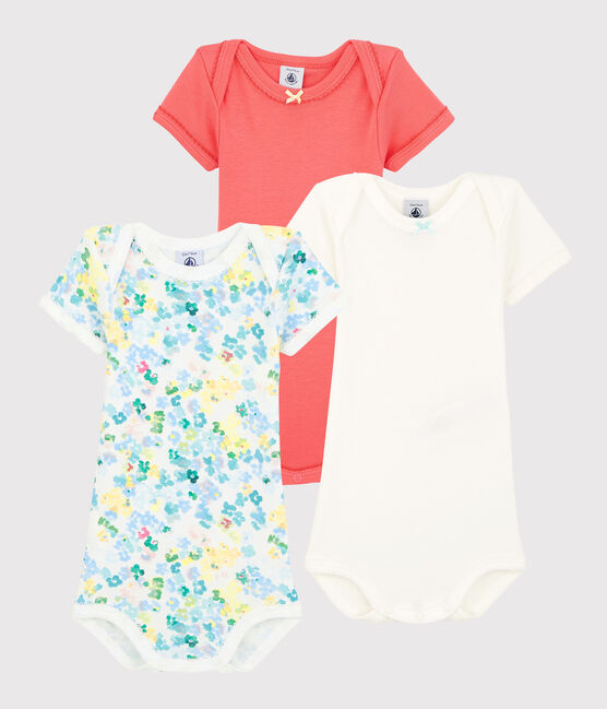 3er-Set kurzärmelige Baby-Bodys für Mädchen variante 1