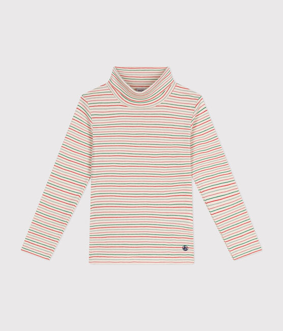 Kinder-Rollkragenshirt für Mädchen weiss AVALANCHE/ MULTICO