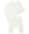 3-teiliges Baby-Set aus Doppeljersey, Unisex weiss MARSHMALLOW/weiss MULTICO