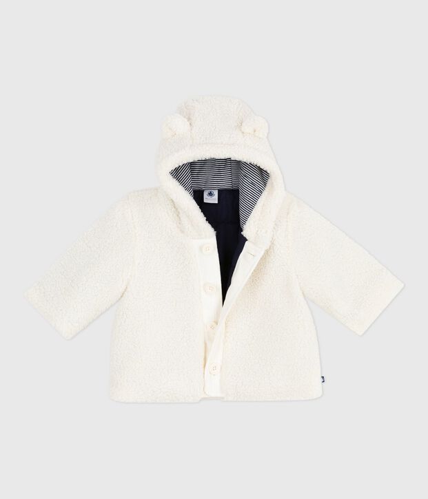 Wattierter Baby-Mantel mit Kapuze aus Sherpa MILK