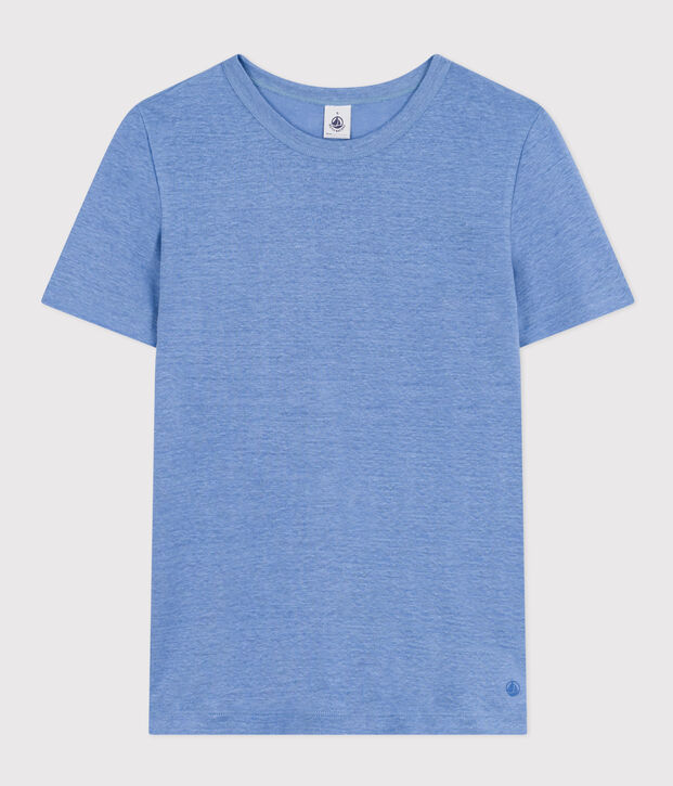 Damen-T-Shirt L'Iconique aus Leinen blau