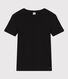 Kurzärmeliges Damen-T-Shirt L'ICONIQUE aus einfarbigem Rippstrick