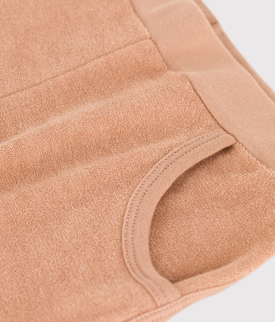 Kindershorts aus Bouclé-Frottier für Mädchen beige VINTAGE