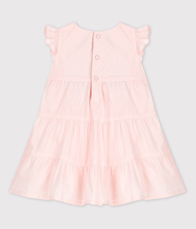 &Auml;rmelloses Babykleid aus Popeline rosa