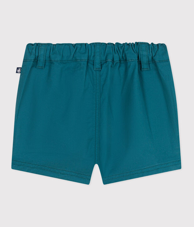 Baby-Shorts aus einfarbigem Sergestoff gr&uuml;n