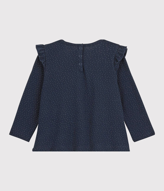 Baby-Bluse aus Baumwolle. blau SMOKING/weiss MARSHMALLOW