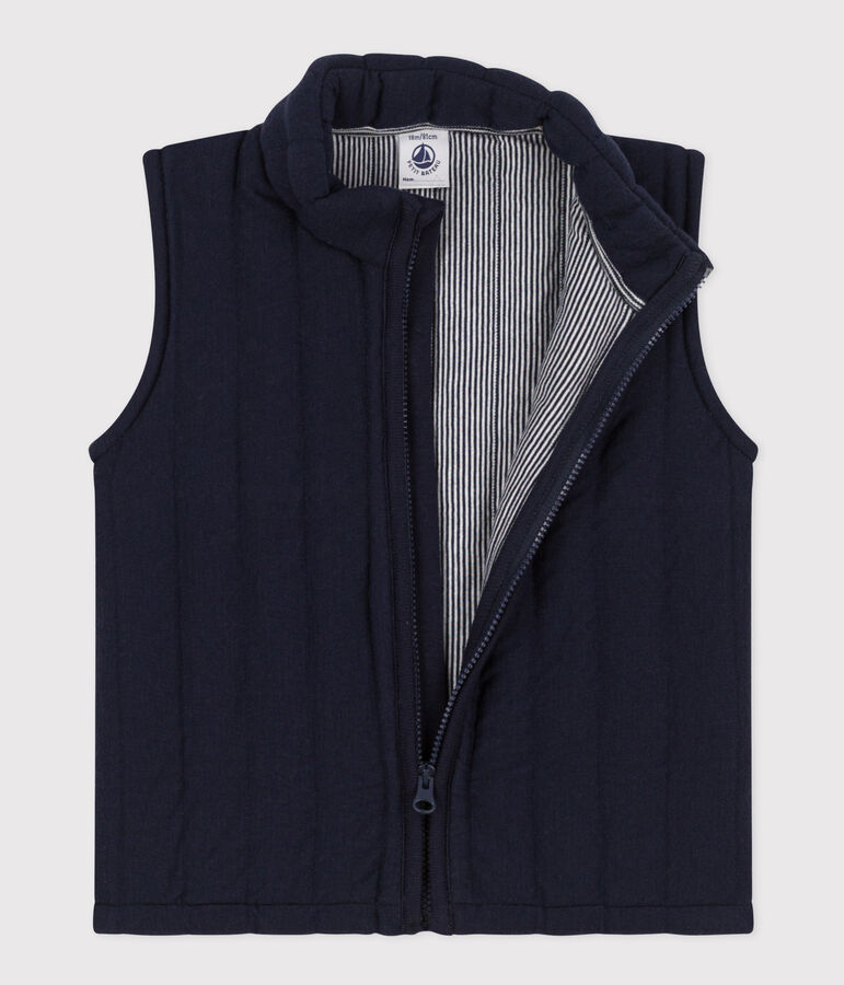 Baby-Weste aus gestepptem Doppeljersey blau