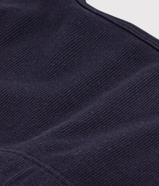 Unifarbenes Damen-Bustier aus Baumwolle und Elastan blau SMOKING