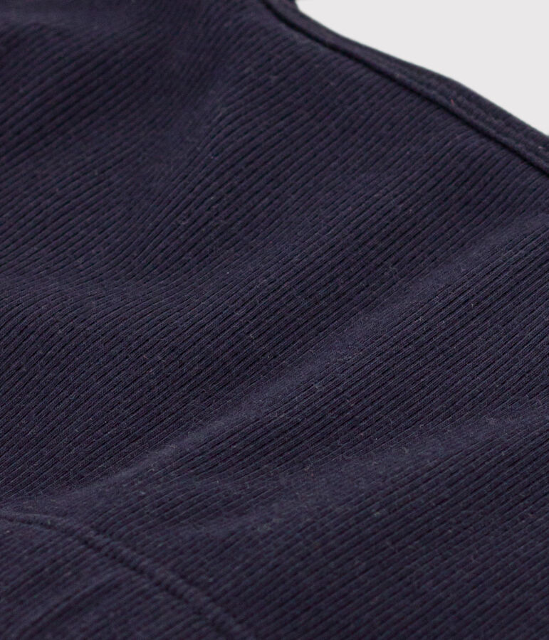 Unifarbenes Damen-Bustier aus Baumwolle und Elastan blau