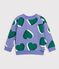 Kinder-Sweatshirt aus Baumwolle mit Herzmotiv violett/vielfarbig