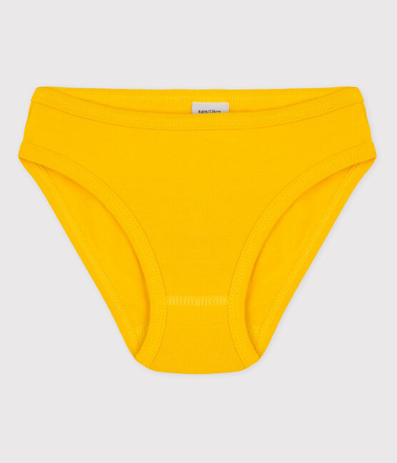 3er-Set Slips aus Baumwolle und Elastan mit Herzmotiv für Mädchen gelb HONEY