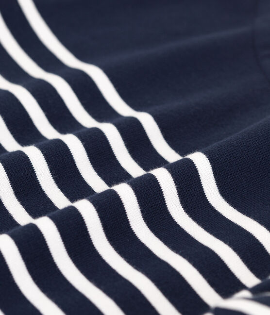 Klassisches Baumwoll-Streifenshirt für Damen blau SMOKING/weiss MARSHMALLOW