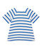 Gestreiftes Baby-Mädchen-Kurzarmshirt weiss MARSHMALLOW/blau PERSE