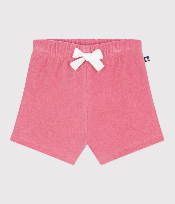 Baby-Shorts aus Baumwoll-Frottee rosa PEONIA