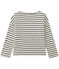 Sweat shirt fille rayé beige COQUILLE/blau SMOKING