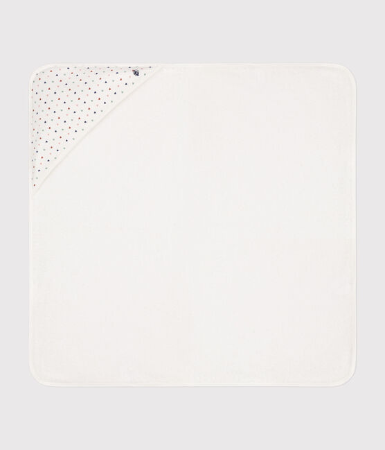 Baby Badetuch aus Baumwolle  weiss MARSHMALLOW/weiss MULTICO