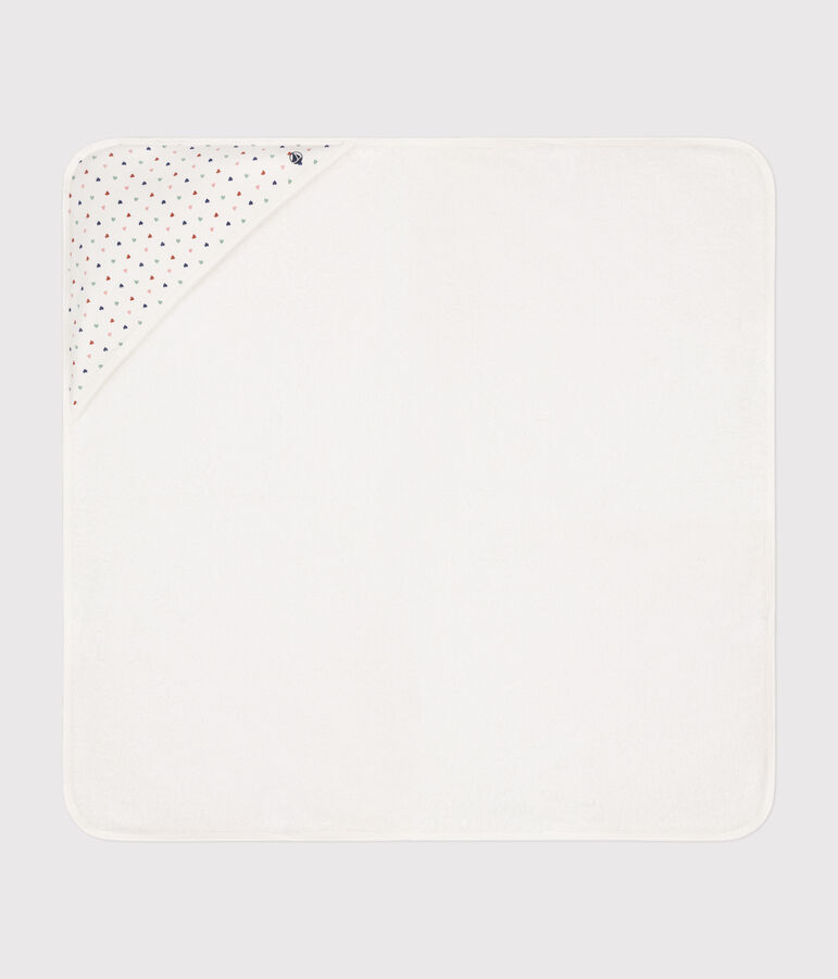 Baby Badetuch aus Baumwolle weiss MARSHMALLOW/weiss MULTICO