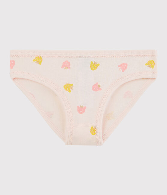Baumwollhöschen für kleine Mädchen rosa FLEUR/weiss MULTICO