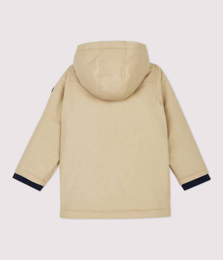 Kinder-Parka aus beschichteter Baumwolle f&uuml;r Jungen beige