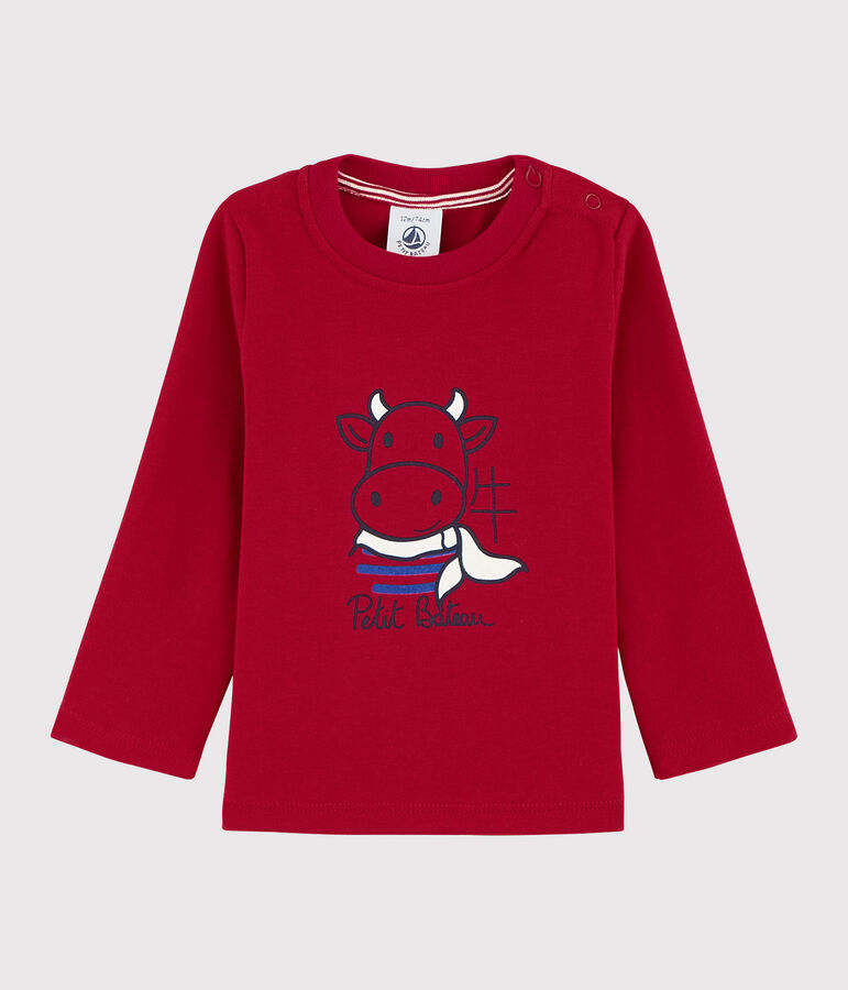 Lang&auml;rmeliges Baby-T-Shirt aus Baumwolle f&uuml;r Jungen rot TERKUIT