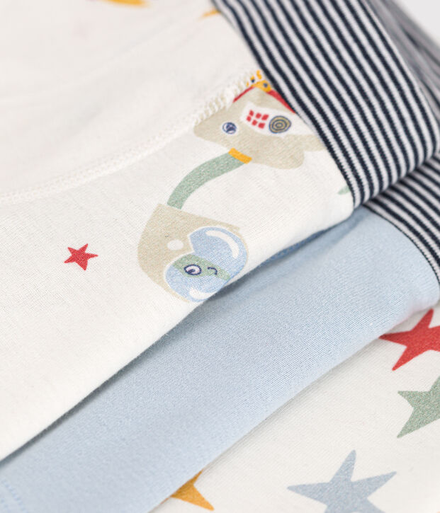 3er-Set Kinder-Boxershorts aus Baumwolle mit Sternenmotiven vielfarbig