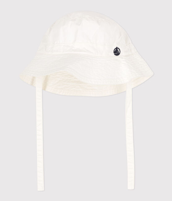 Baby-Sonnenhut aus Twill. weiss MARSHMALLOW