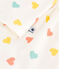 Kinder-Kurzpyjama aus Baumwolle mit Herzmotiv weiss MARSHMALLOW/weiss MULTICO
